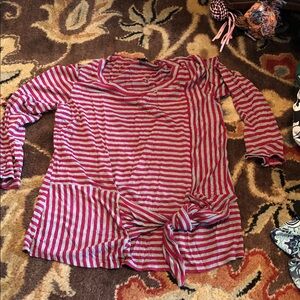 Lee Striped Long Sleeve Top - Pink & Gray